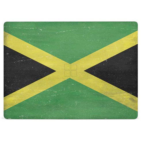 Jamaica Flag Distressed Surface Laptop 2 Skin